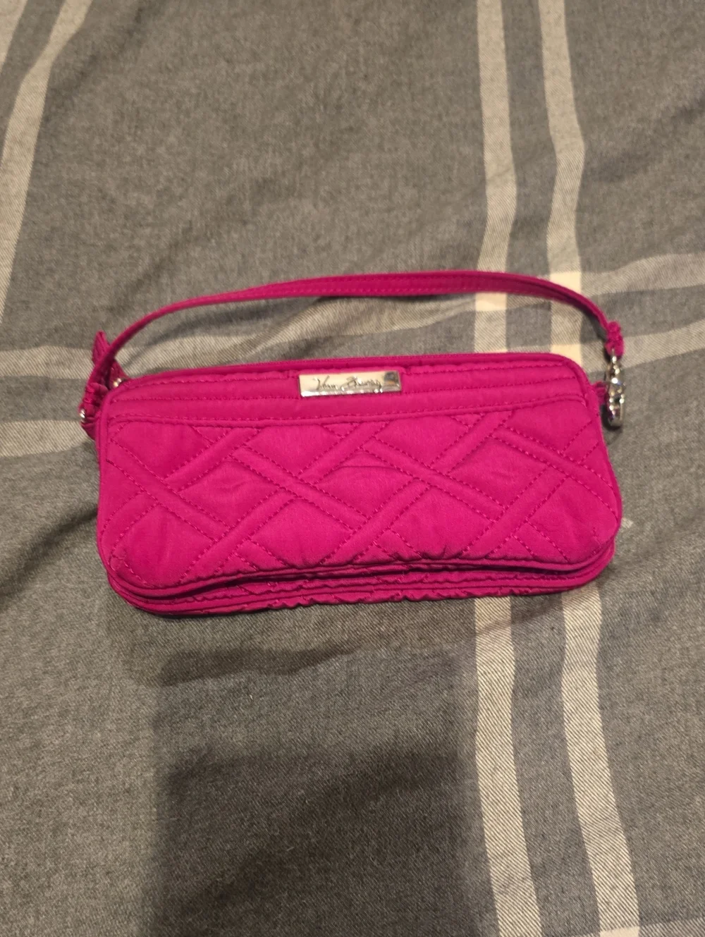 Vera Bradley Fuchsia Quilted Wristlet